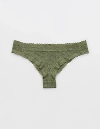 Show Off Vintage Lace Trim Thong Underwear