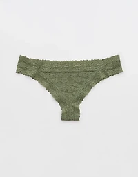 Show Off Vintage Lace Trim Thong Underwear
