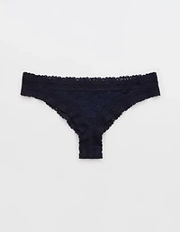 Show Off Vintage Lace Trim Thong Underwear