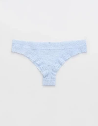 Show Off Vintage Lace Trim Thong Underwear