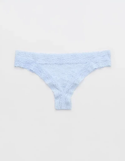 Show Off Vintage Lace Trim Thong Underwear