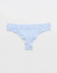 Show Off Vintage Lace Trim Thong Underwear