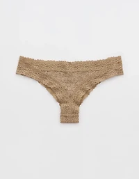 Show Off Vintage Lace Trim Thong Underwear