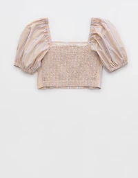 Aerie Puff Sleeve Square Neck Top
