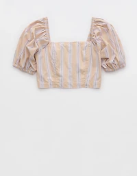 Aerie Puff Sleeve Square Neck Top