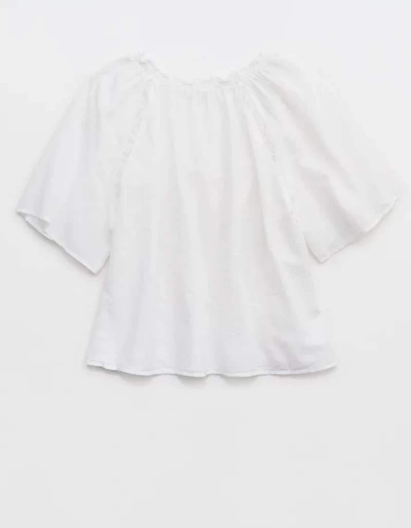 Aerie Woven Button Blouse