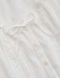 Aerie Woven Button Blouse