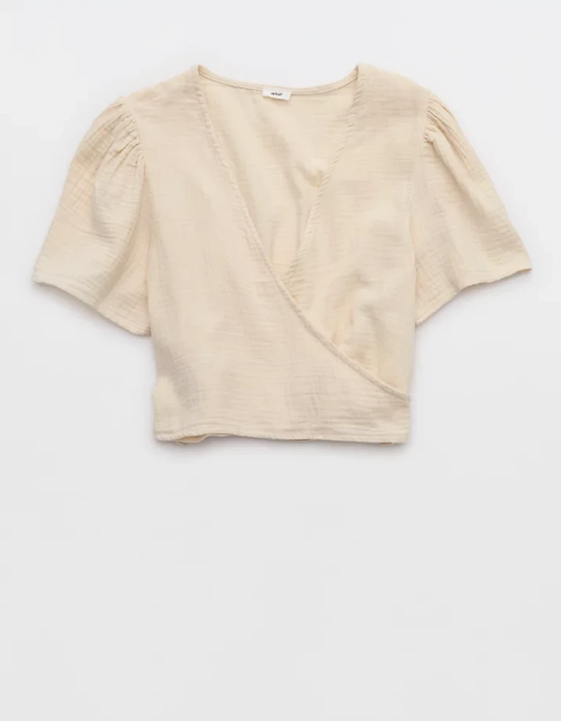 Aerie Day-Off Wrap Top
