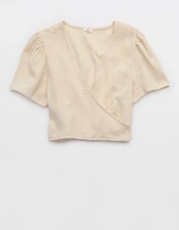 Aerie Day-Off Wrap Top