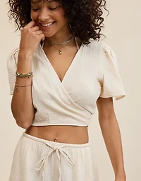 Aerie Day-Off Wrap Top