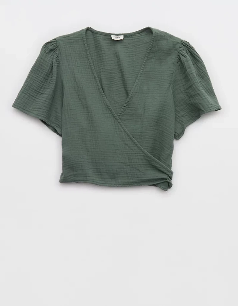 Aerie Day-Off Wrap Top