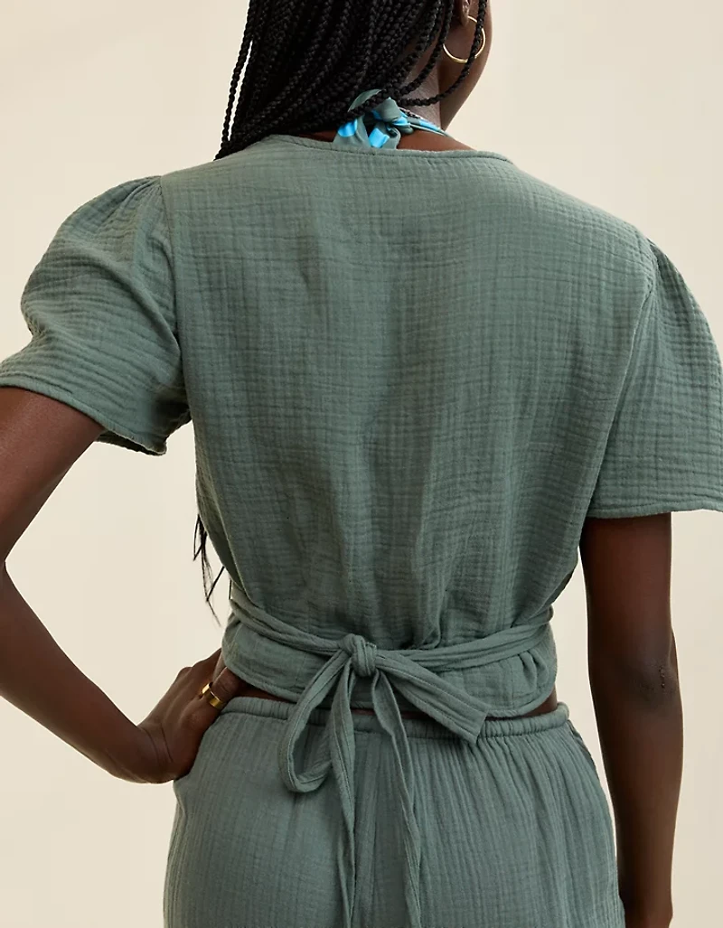 Aerie Day-Off Wrap Top