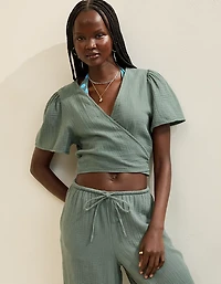 Aerie Day-Off Wrap Top