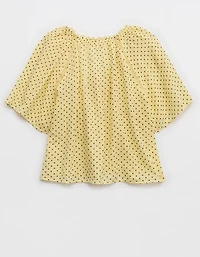 Aerie Woven Button Blouse