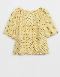 Aerie Woven Button Blouse
