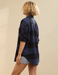 Aerie Anytime Fave Flannel Button Down Shirt