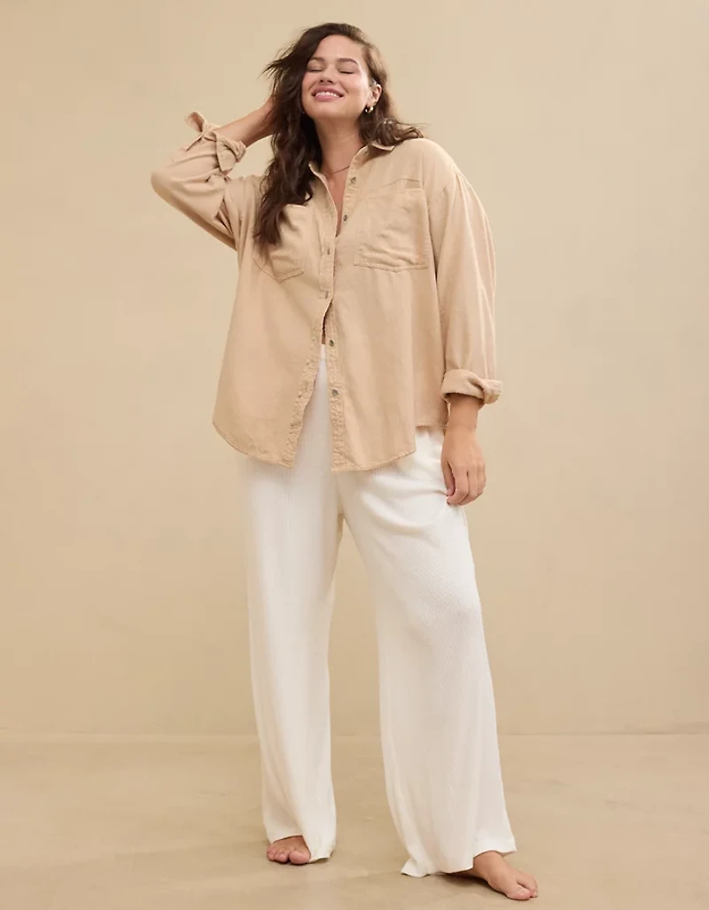 Aerie Anytime Fave Twill Shirt