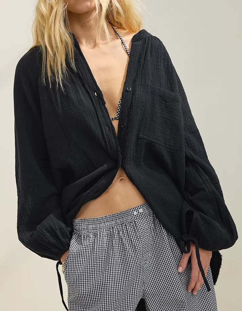 Aerie Daybreak Coverup Shirt