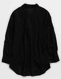 Aerie Seersucker Coverup Shirt