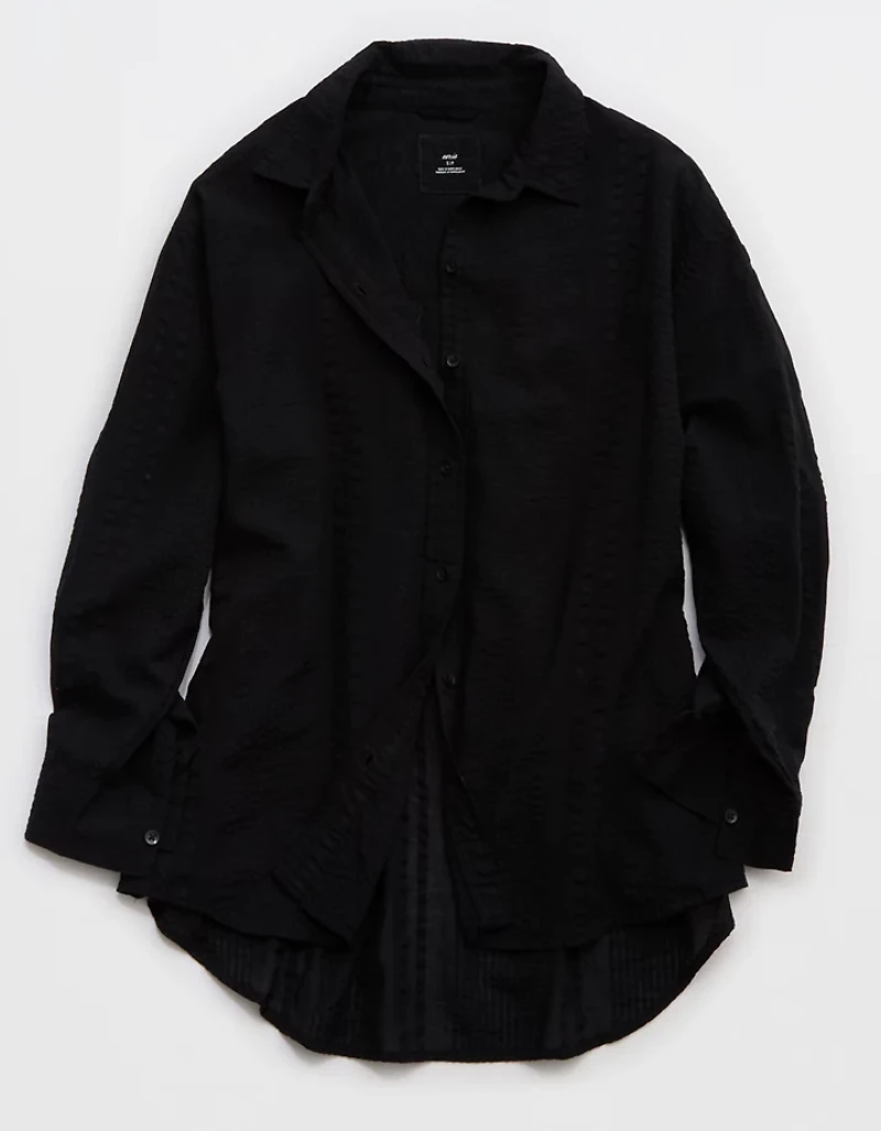 Aerie Seersucker Coverup Shirt