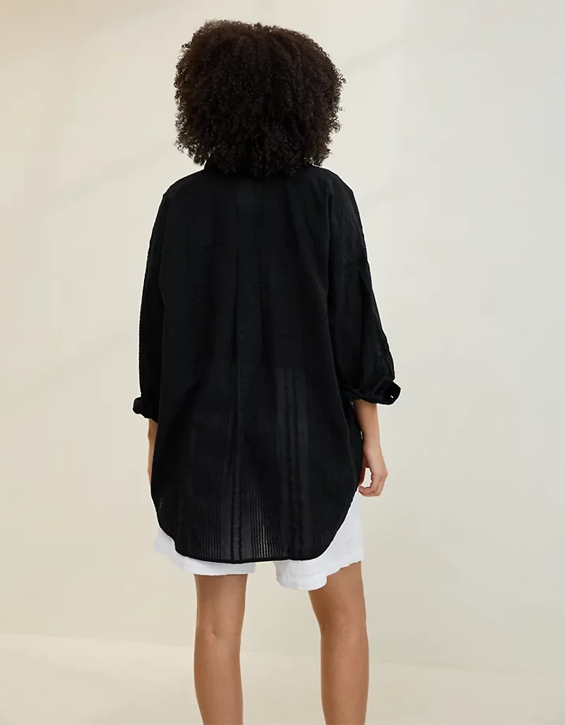 Aerie Seersucker Coverup Shirt