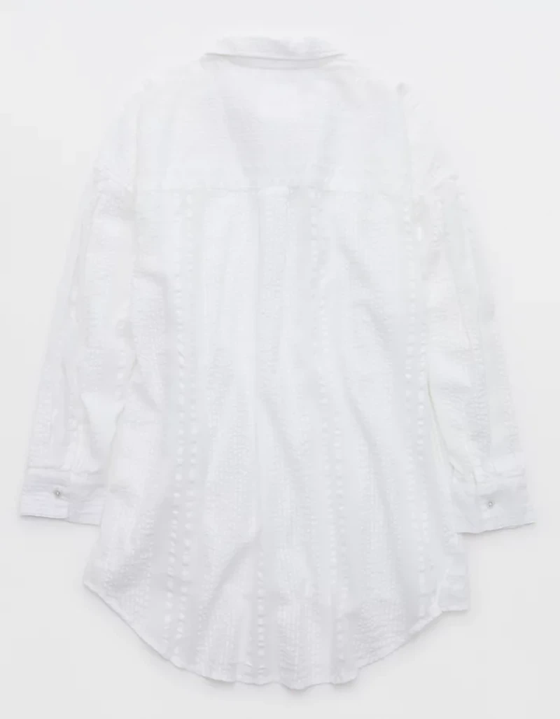 Aerie Seersucker Coverup Shirt