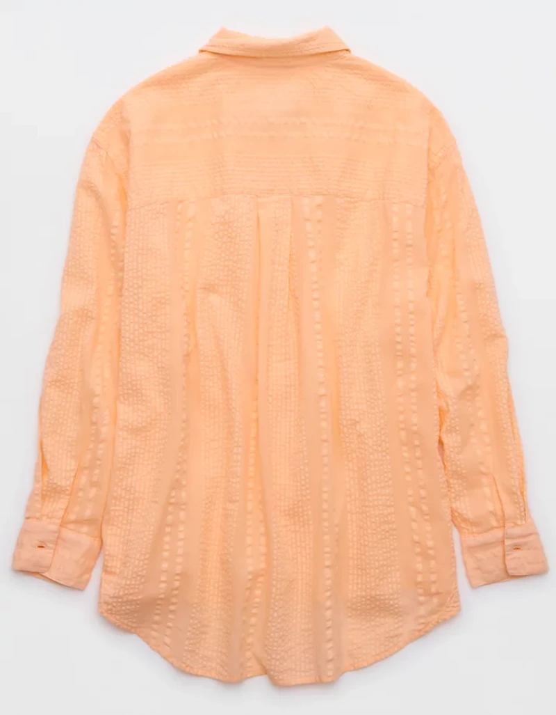 Aerie Seersucker Coverup Shirt