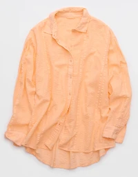 Aerie Seersucker Coverup Shirt