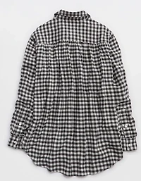 Aerie Anytime Fave Flannel Button Down Shirt