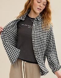 Aerie Anytime Fave Flannel Button Down Shirt