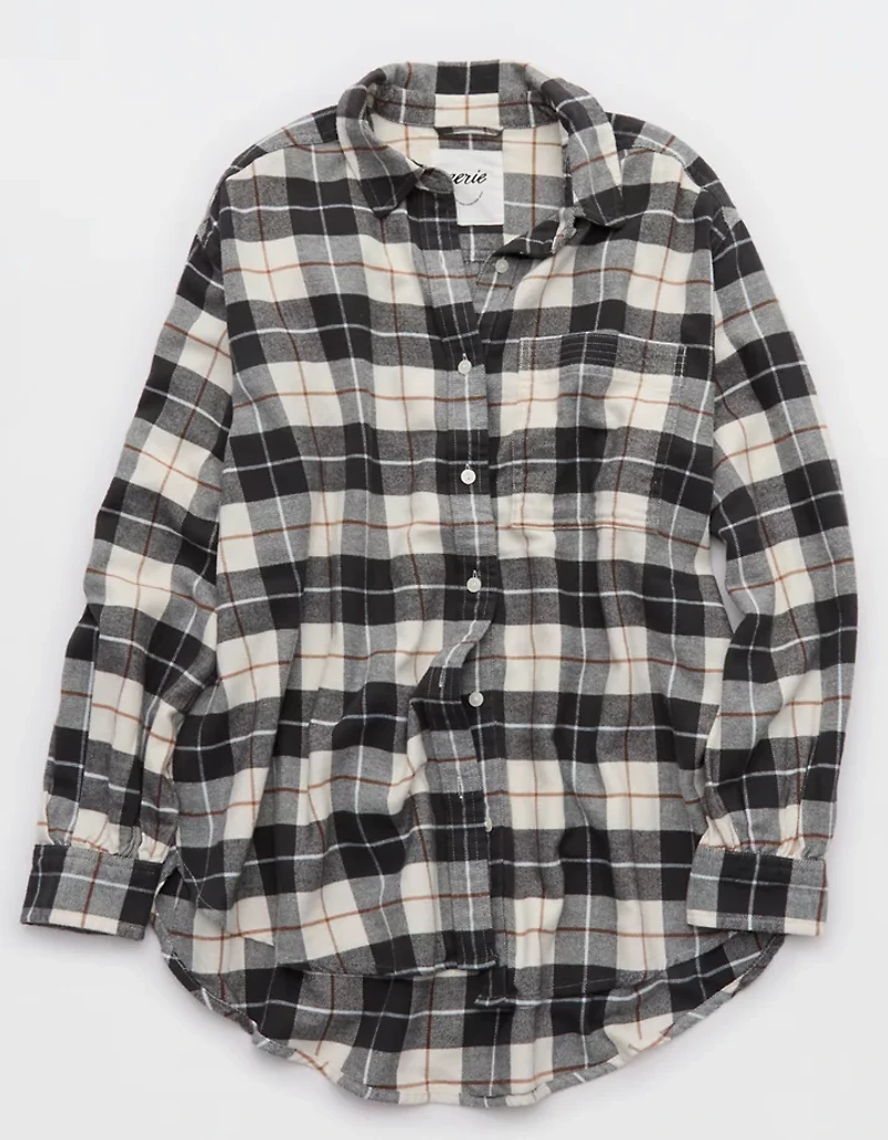 Aerie Anytime Fave Flannel Button Down Shirt