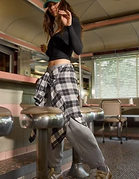 Aerie Anytime Fave Flannel Button Down Shirt