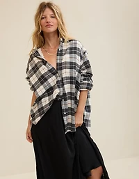 Aerie Anytime Fave Flannel Button Down Shirt