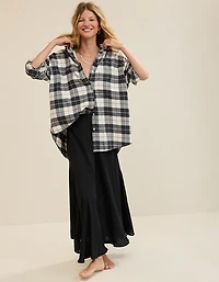 Aerie Anytime Fave Flannel Button Down Shirt