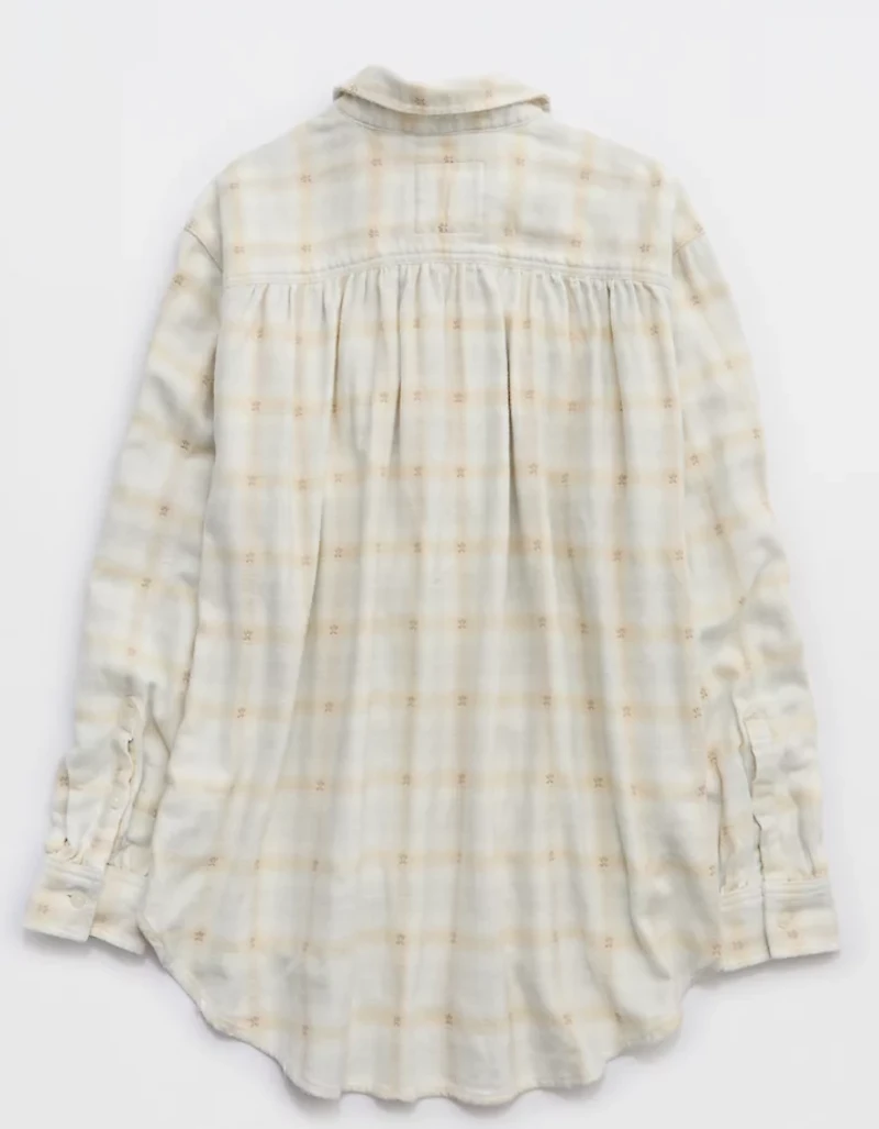 Aerie Anytime Fave Flannel Button Down Shirt