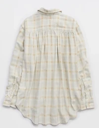 Aerie Anytime Fave Flannel Button Down Shirt