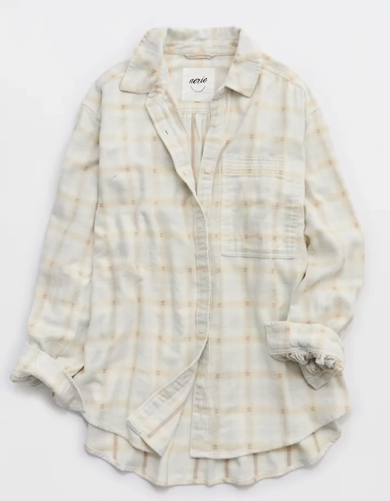 Aerie Anytime Fave Flannel Button Down Shirt