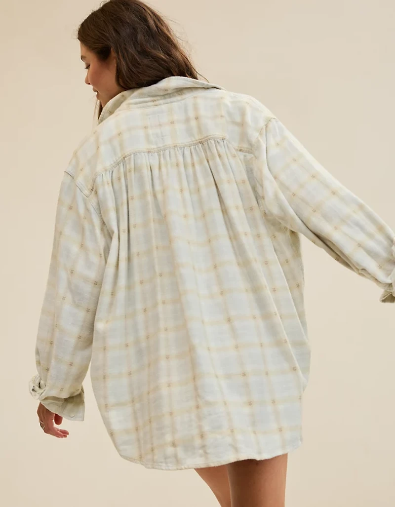 Aerie Anytime Fave Flannel Button Down Shirt