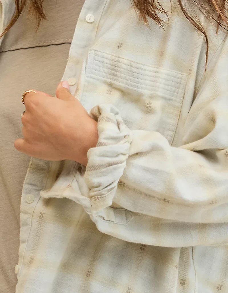 Aerie Anytime Fave Flannel Button Down Shirt