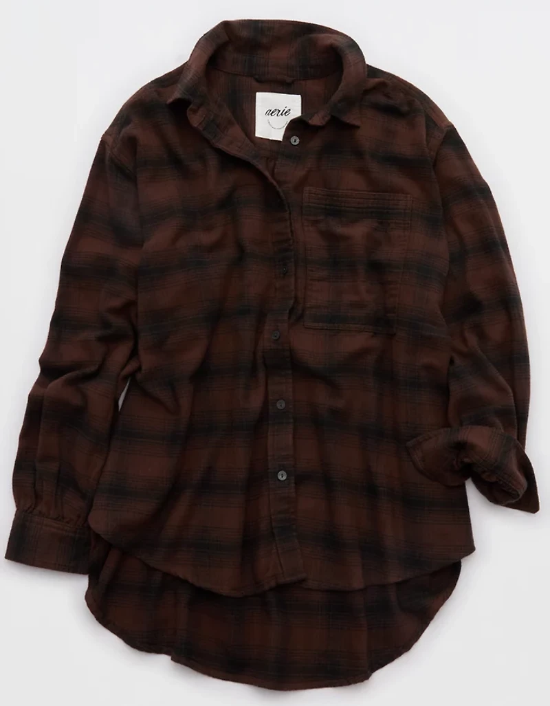 Aerie Anytime Fave Flannel Button Down Shirt