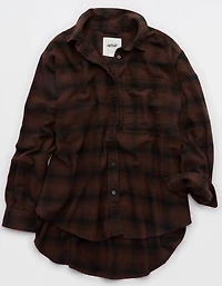 Aerie Anytime Fave Flannel Button Down Shirt