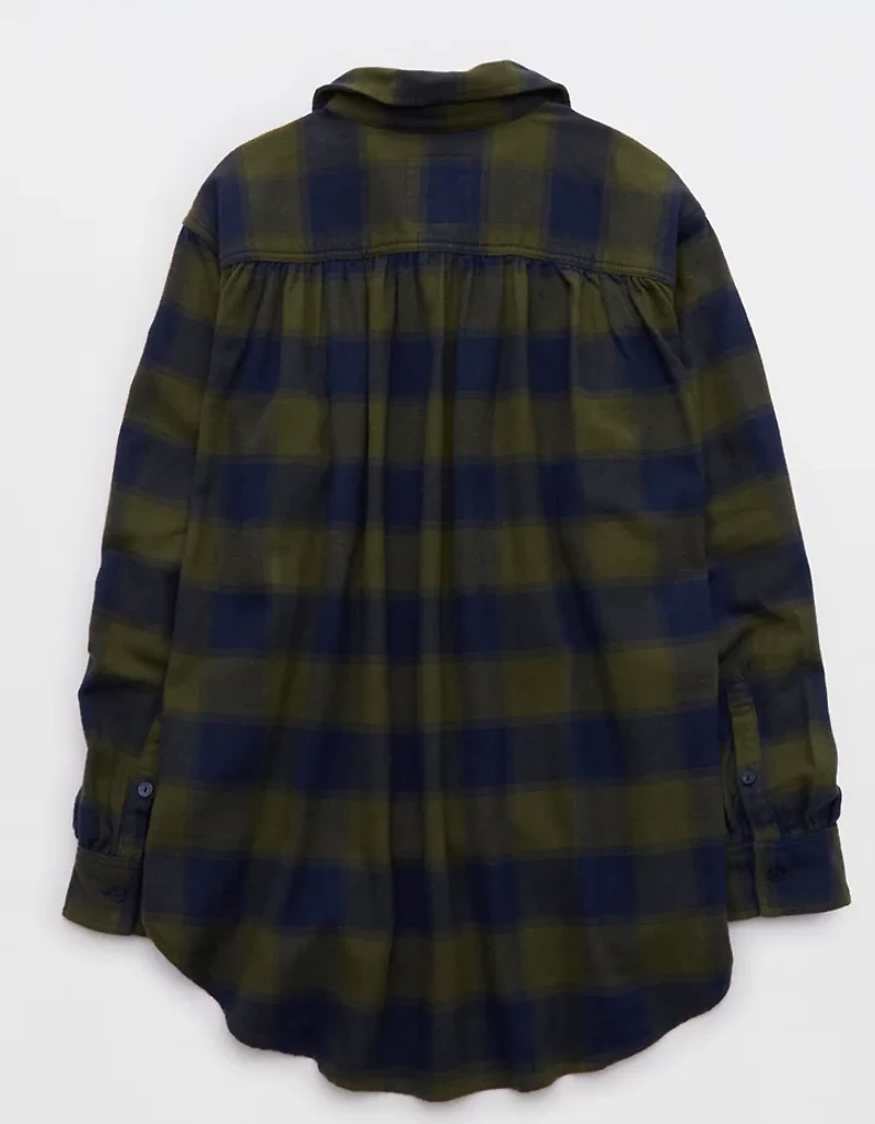 Aerie Anytime Fave Flannel Button Down Shirt