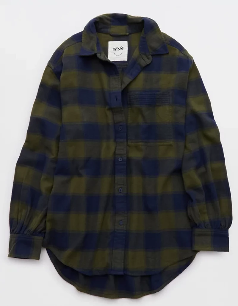 Aerie Anytime Fave Flannel Button Down Shirt