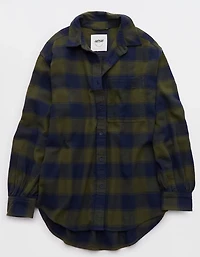 Aerie Anytime Fave Flannel Button Down Shirt