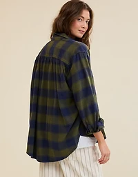 Aerie Anytime Fave Flannel Button Down Shirt