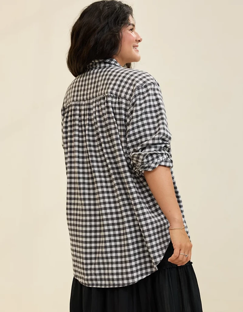 Aerie MagnaReady Adaptive Anytime Fave Flannel Shirt