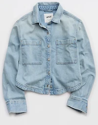 Aerie Cropped Buttondown Shirt