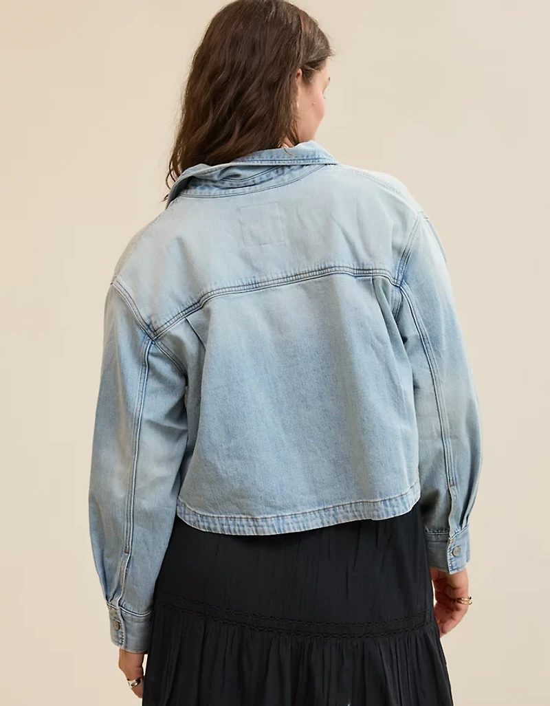 Aerie Cropped Buttondown Shirt