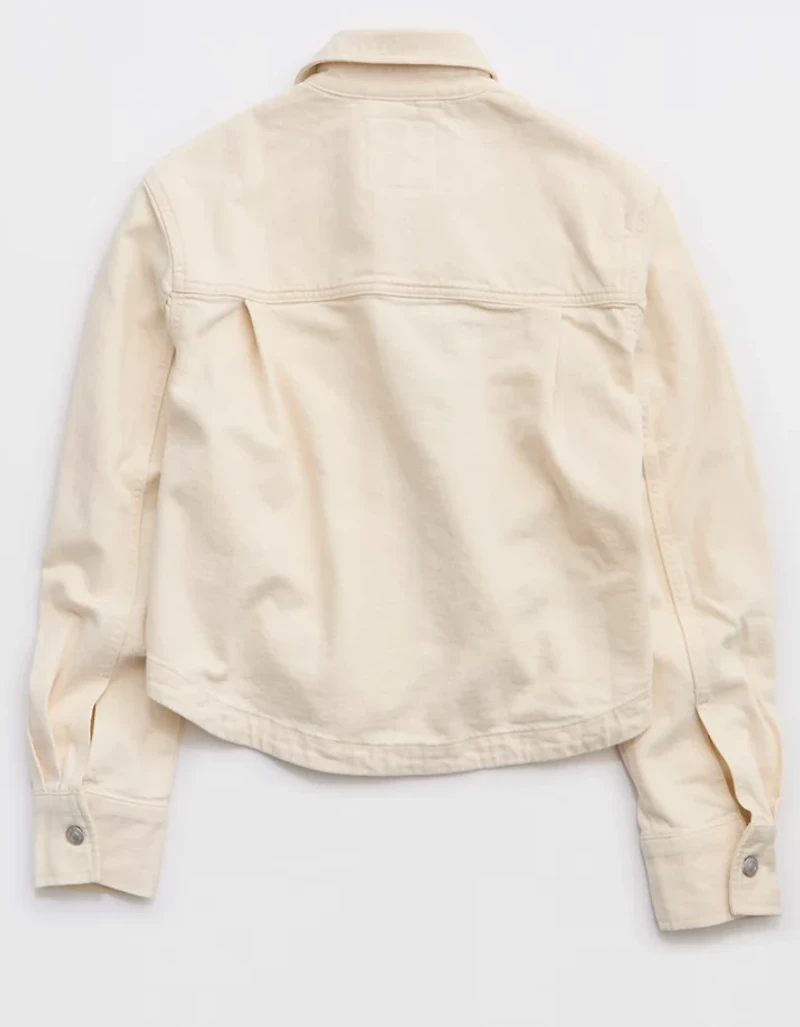 Aerie Cropped Buttondown Shirt