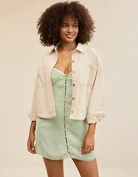 Aerie Cropped Buttondown Shirt